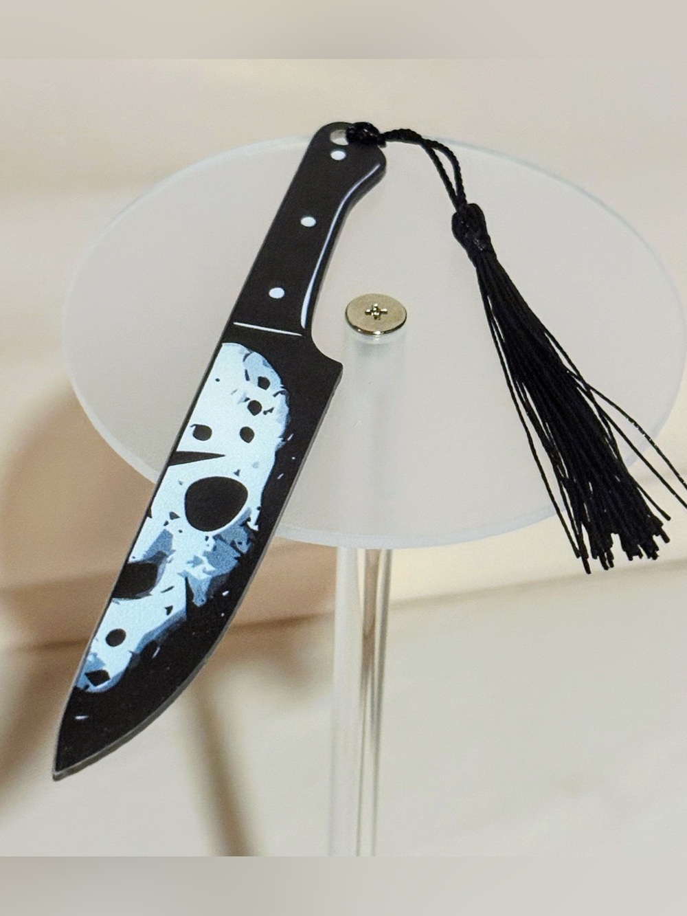 Halloween Blade-Style Bookmark w/Tassel - nwot
